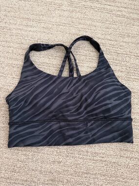 lululemon athletica Black Zebra-Print Energy Bra